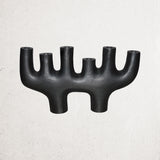 Large Matte Black Taper Candle Holder