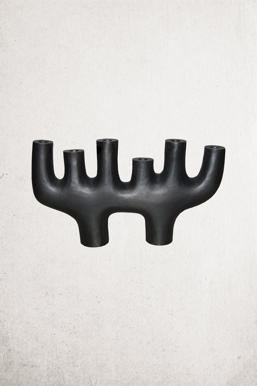 Large Matte Black Taper Candle Holder