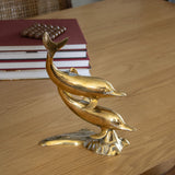 Vintage Brass Dolphin Sculpture