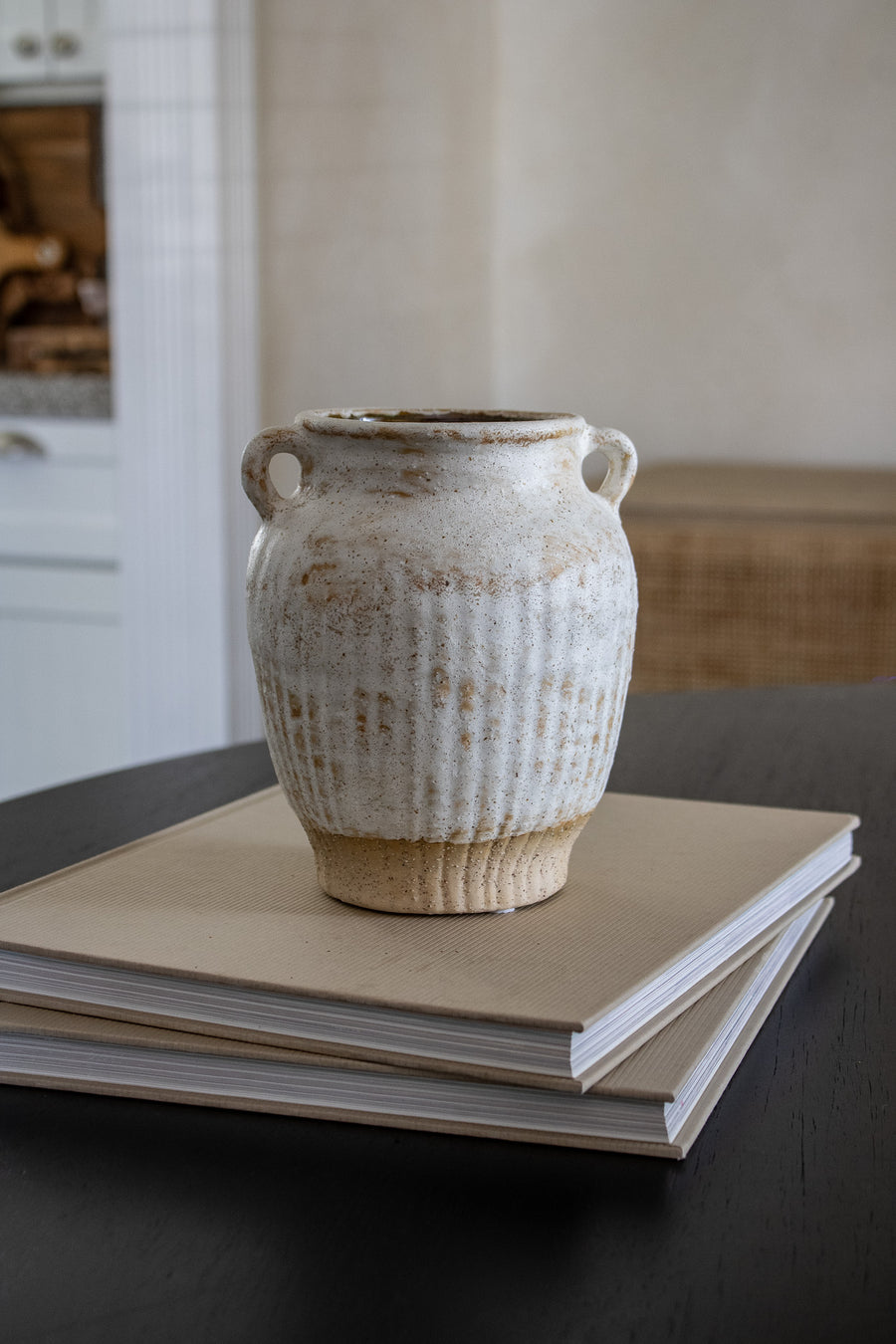 Small Ceramic Pot with Handles