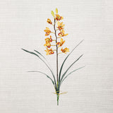 Cymbidium Faux Orchid with Leaves Bush - Mustard Color