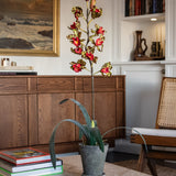 Cymbidium Faux Orchid with Leaves Bush - Poka Dot Color