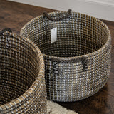 Handwoven Dark Seagrass Baskets Set (Like-New)