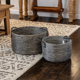 Handwoven Dark Seagrass Baskets Set (Like-New)