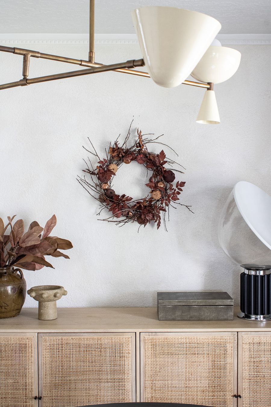 Moody Autumn Harvest Wreath