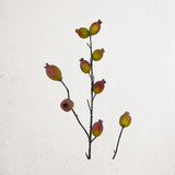 Faux Poppy Fruit Branch