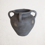 Grey Terracotta Pot with Four Handles