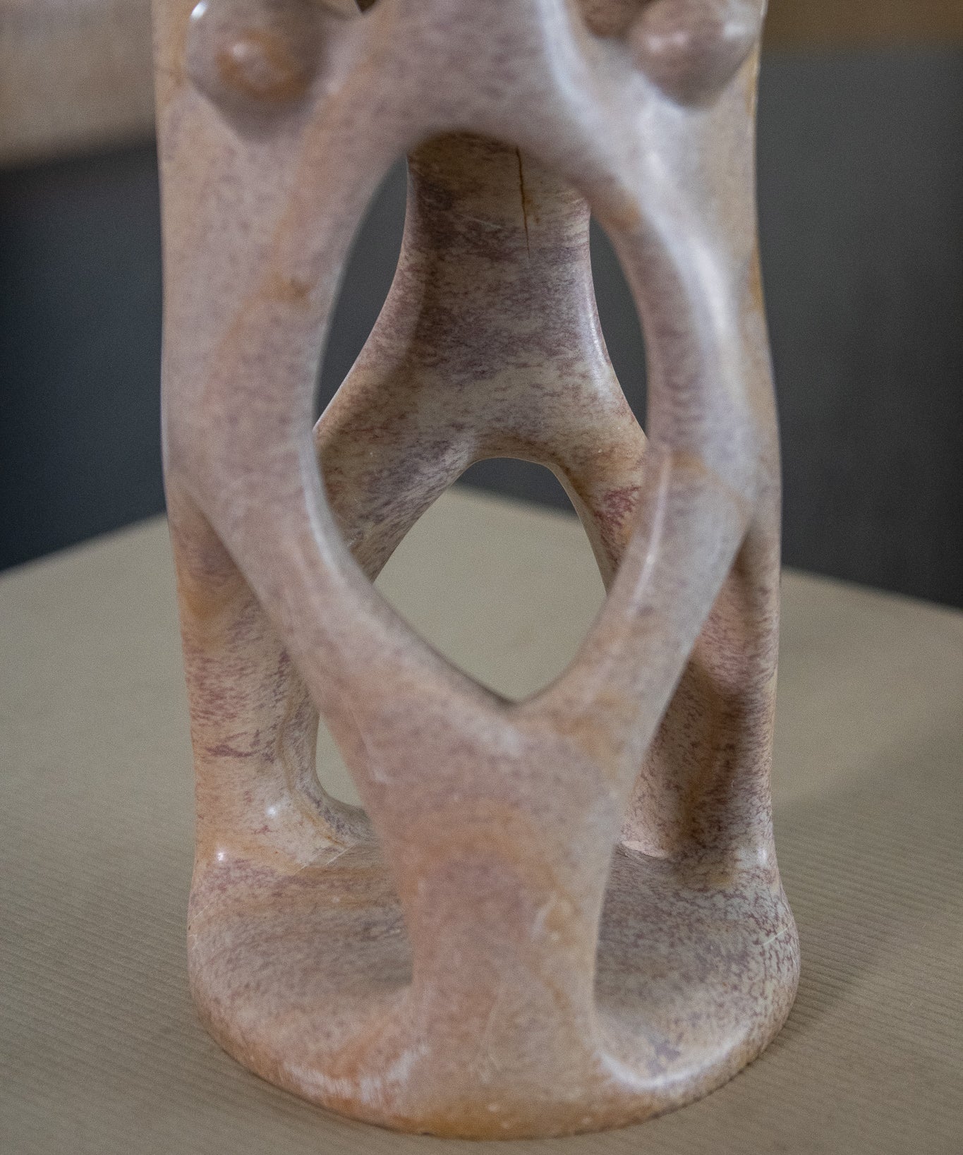 Abstract Soapstone Family Sculpture