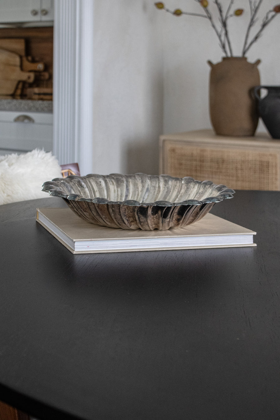 Vintage Fluted Metal Bowl