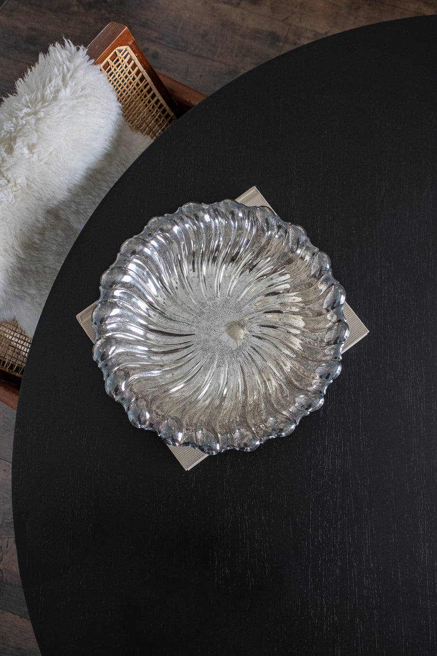 Vintage Fluted Metal Bowl
