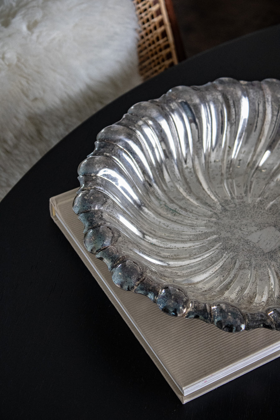 Vintage Fluted Metal Bowl