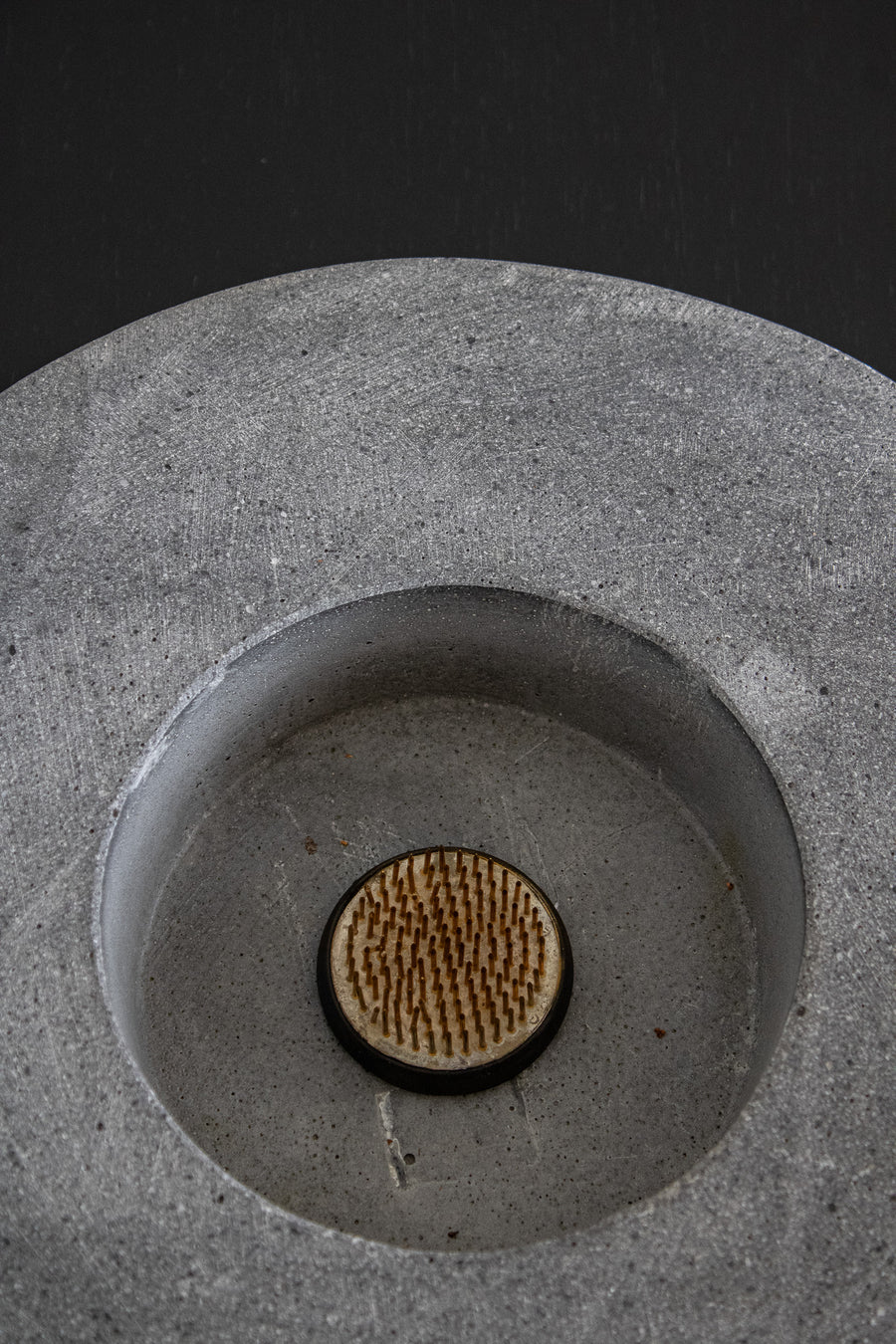 Modern Ikebana Vase Bowl with Kenzan
