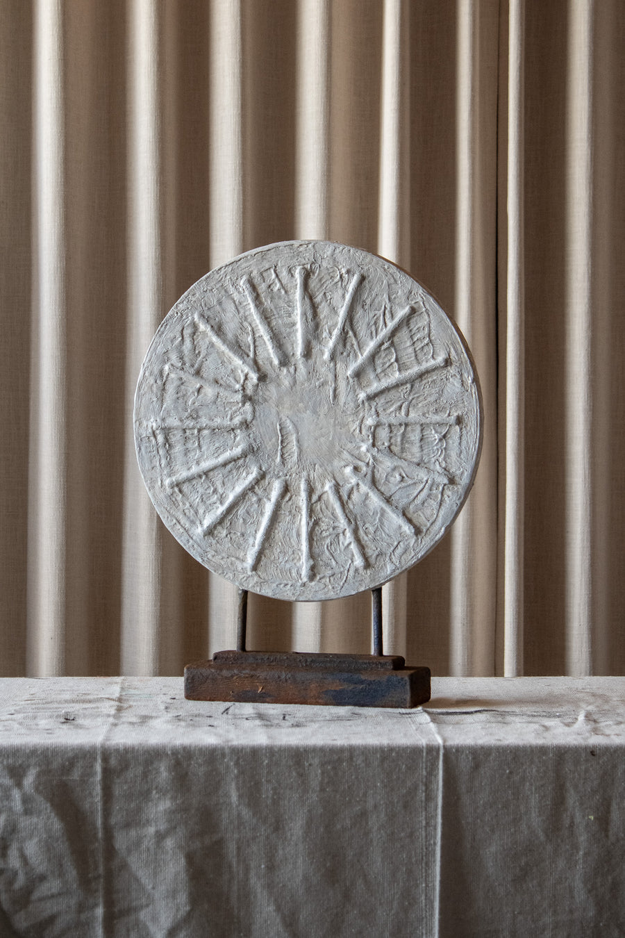 Handcrafted Rustic Wheel Sculptures