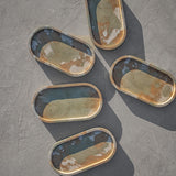 Verdant Cement Marbled Trays