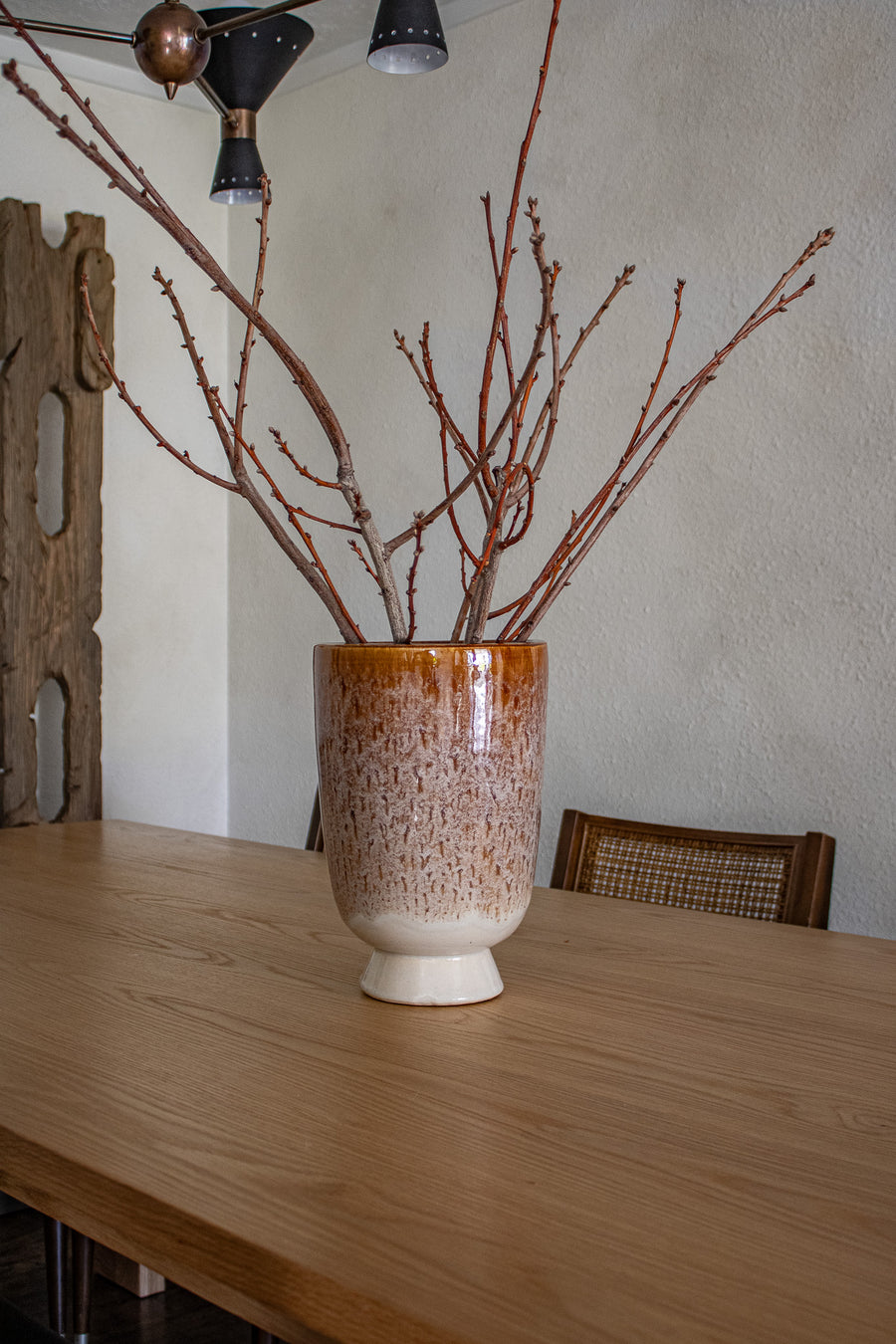 Large Ceramic Mottled Glaze Vase