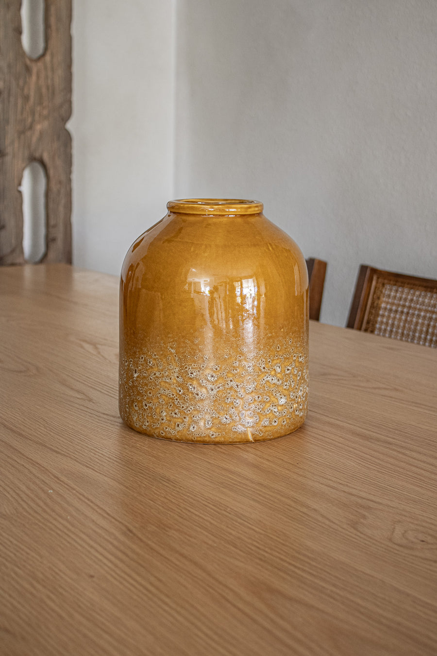 Large Ceramic Marigold Color Vase