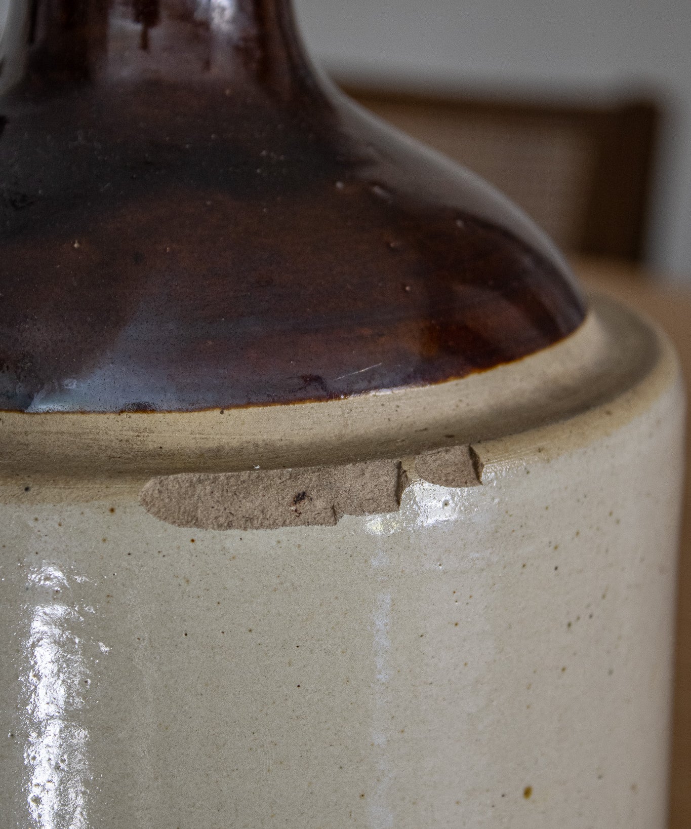 Vintage Stoneware Crock Jug