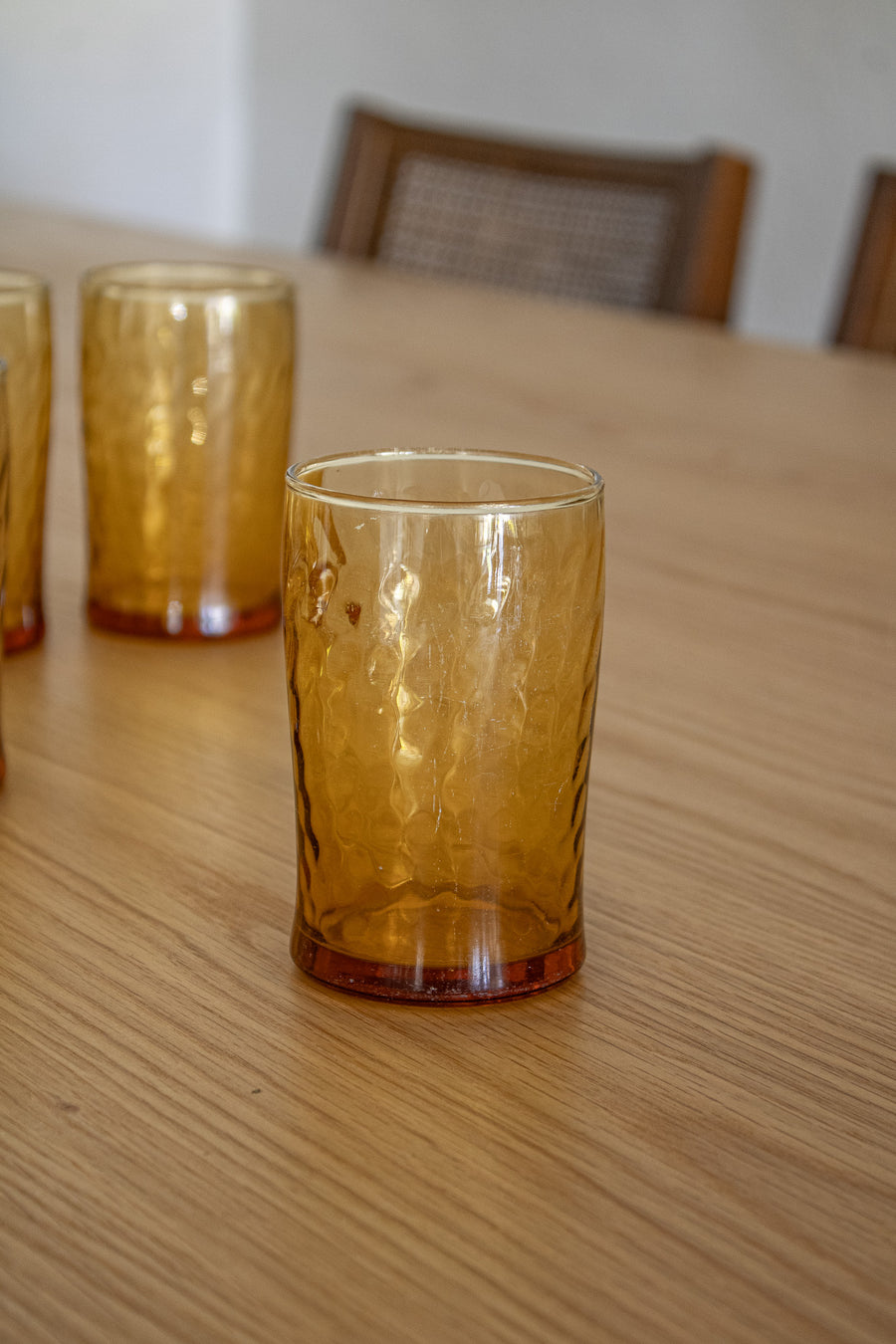 Vintage Amber Drink Glassware Set of 6