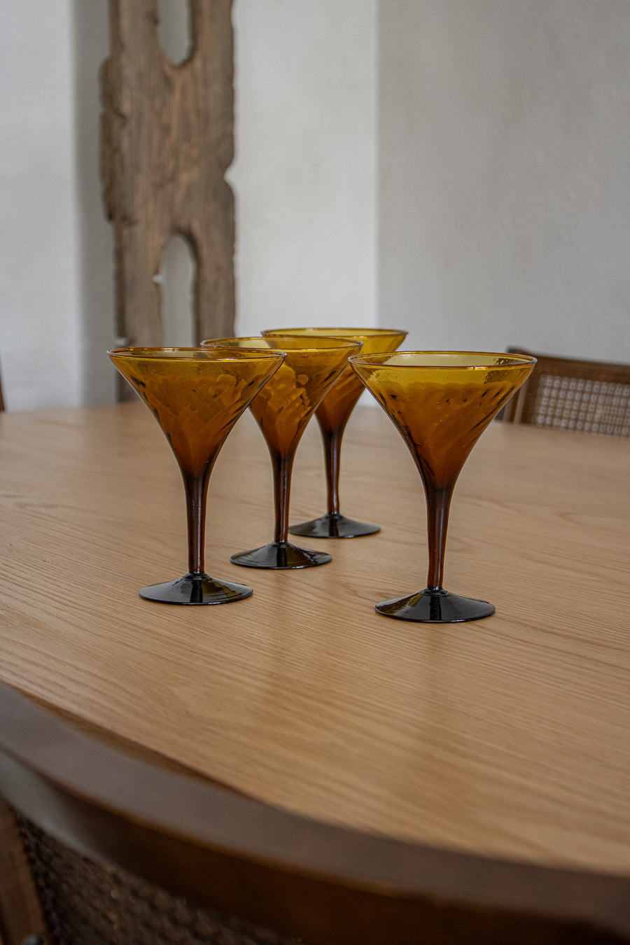 Amber Glass Stemware