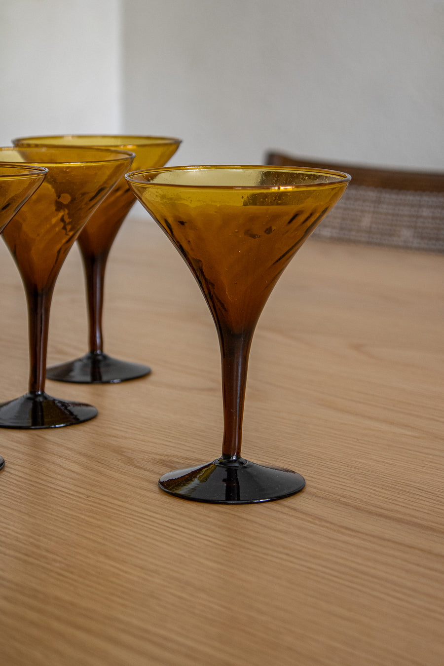 Amber Glass Stemware