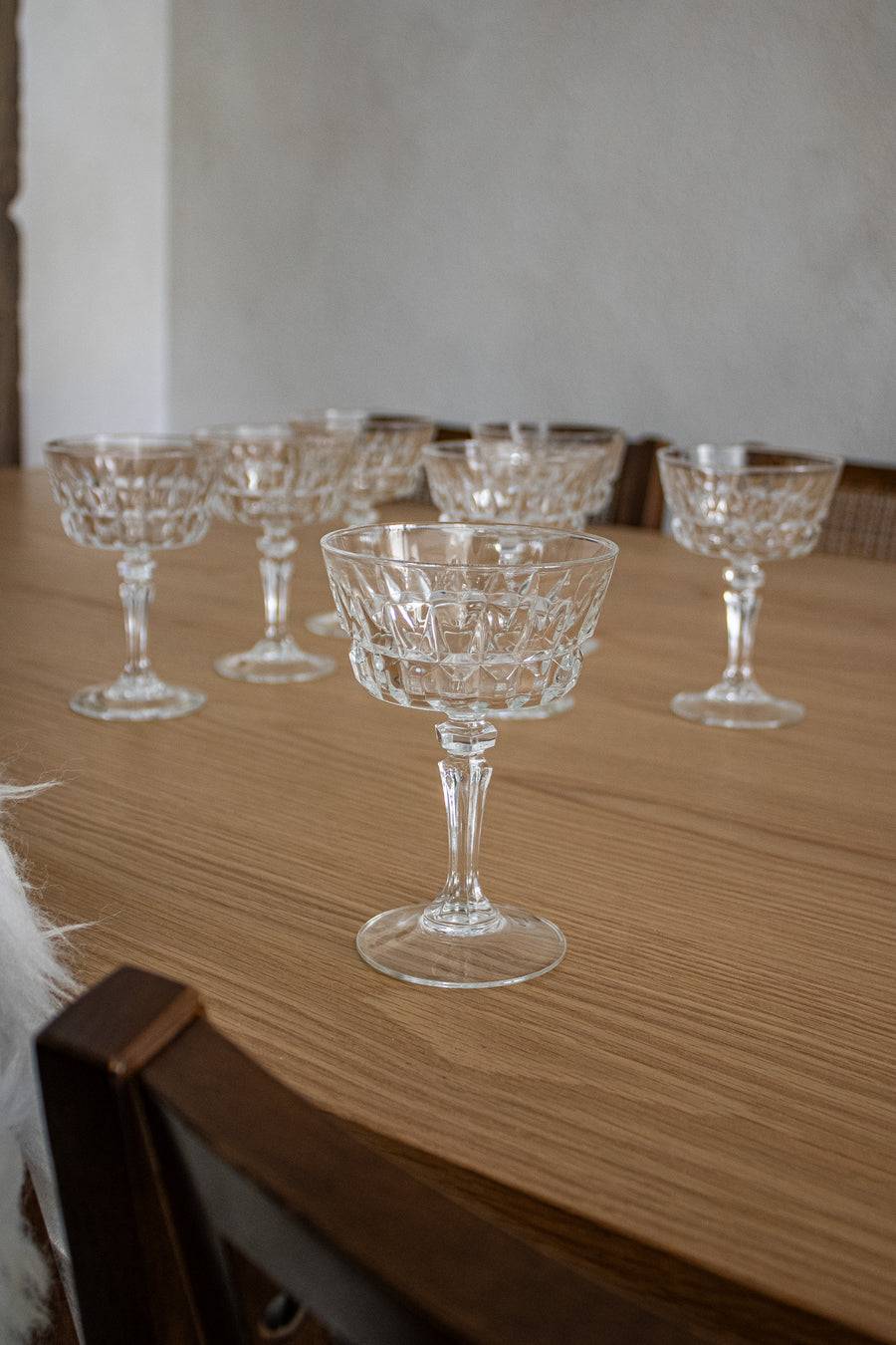 Clear Glass Cocktail Coupe Set