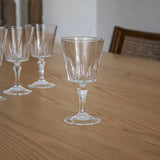 Vintage Clear Glass Wine Goblets