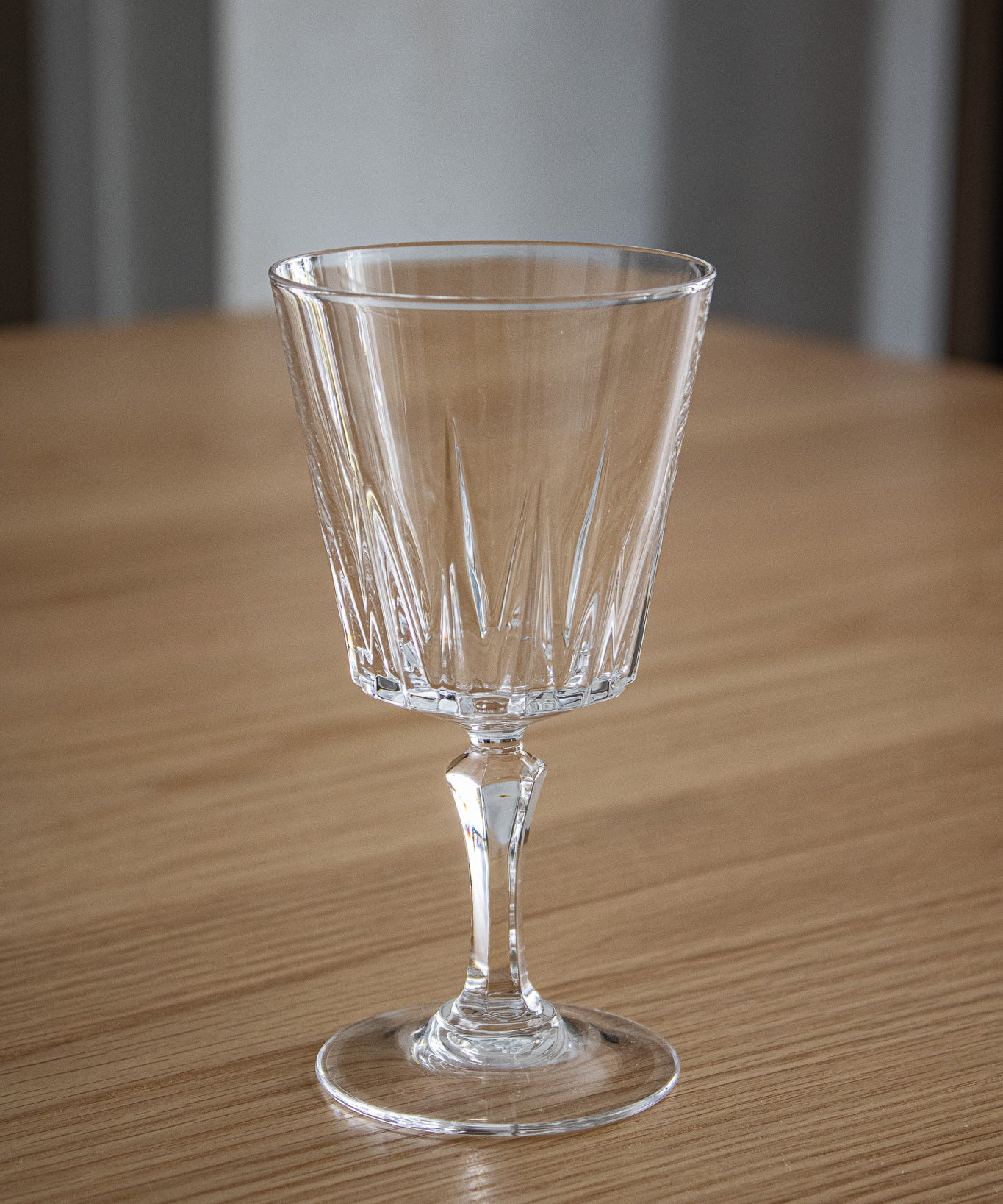 Vintage Clear Glass Wine Goblets