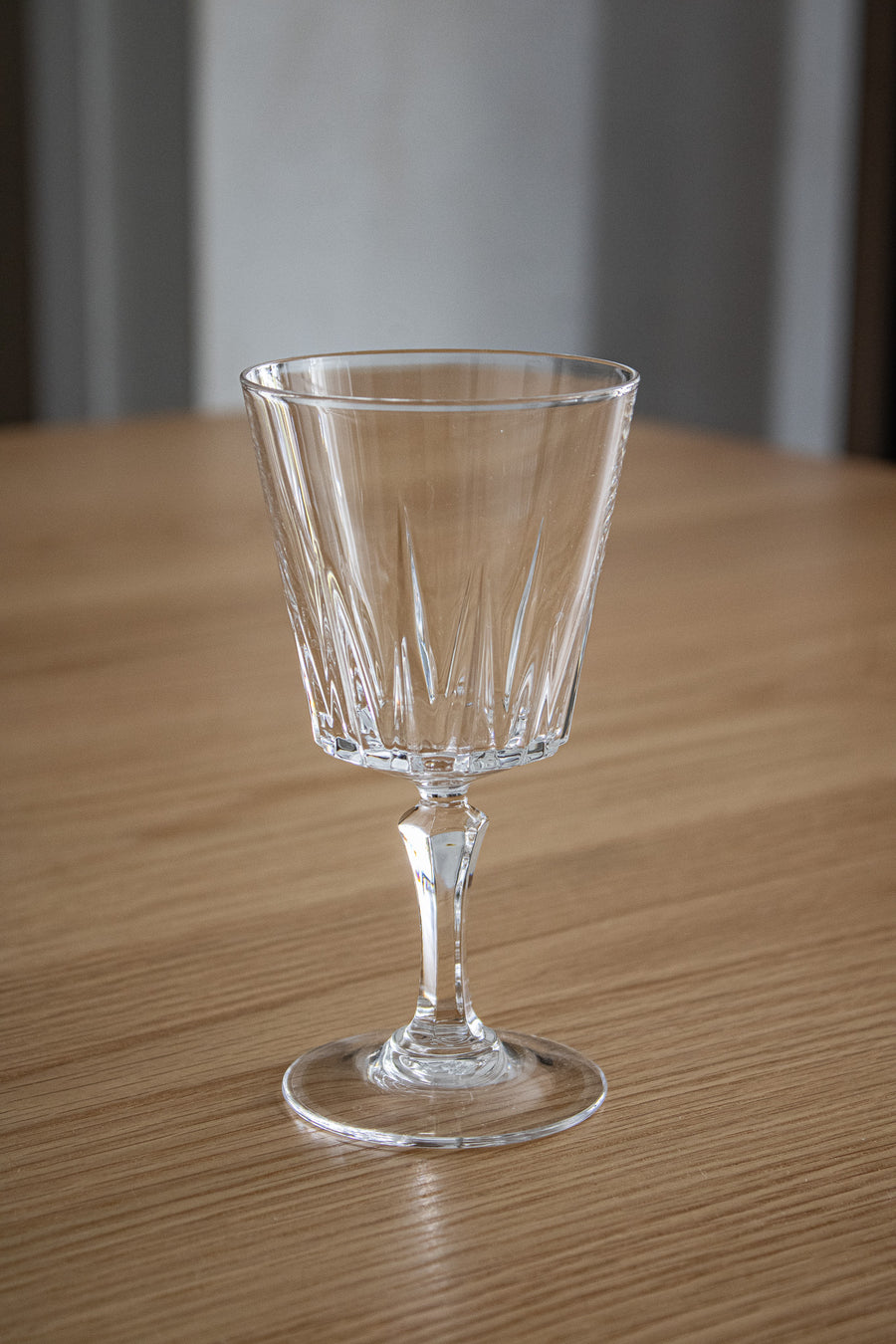 Vintage Clear Glass Wine Goblets