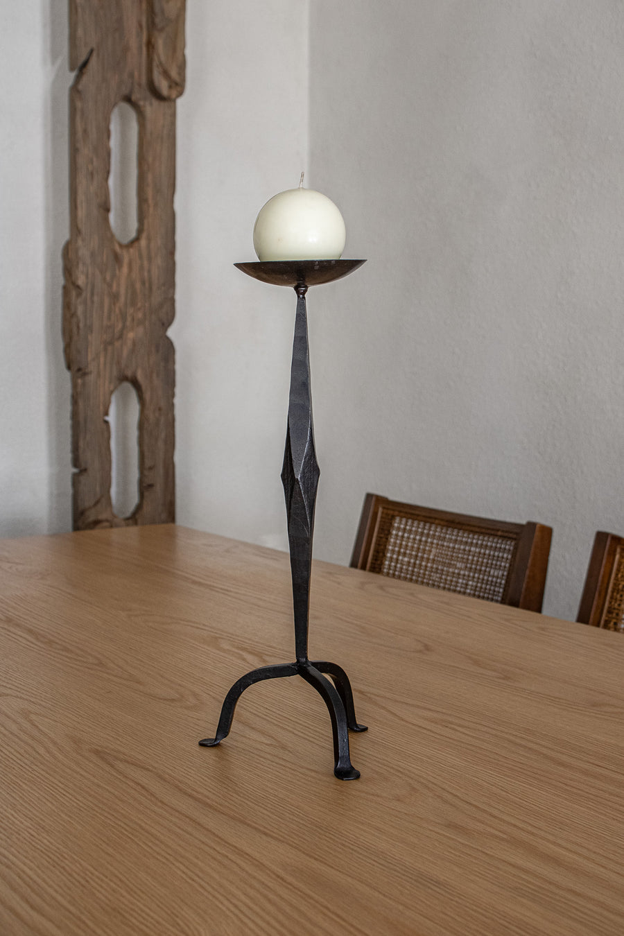 Wrought Iron Pillar Candle Holder