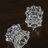 Vintage Glass Candleholder Set