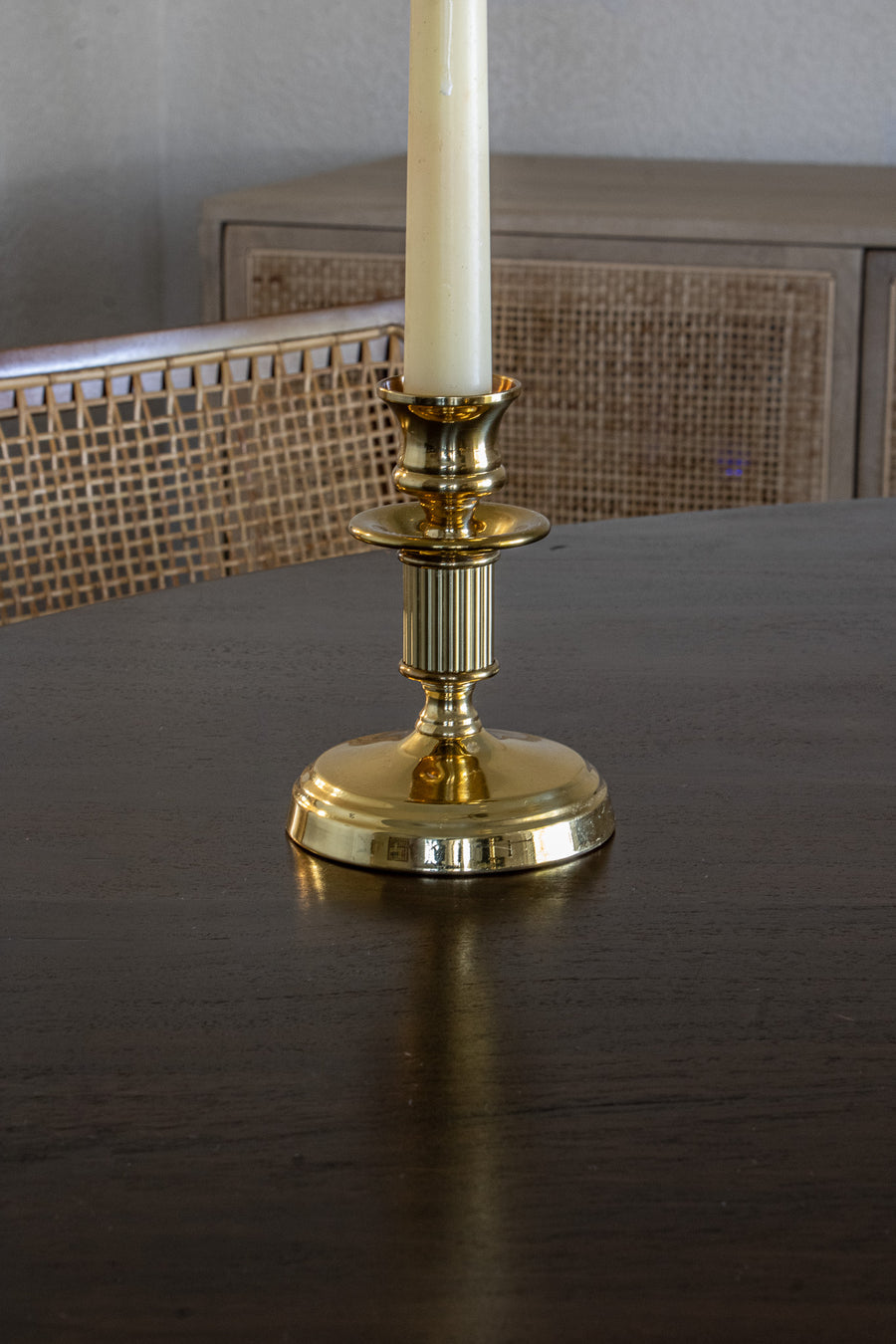 Vintage Brass Candleholder Pair