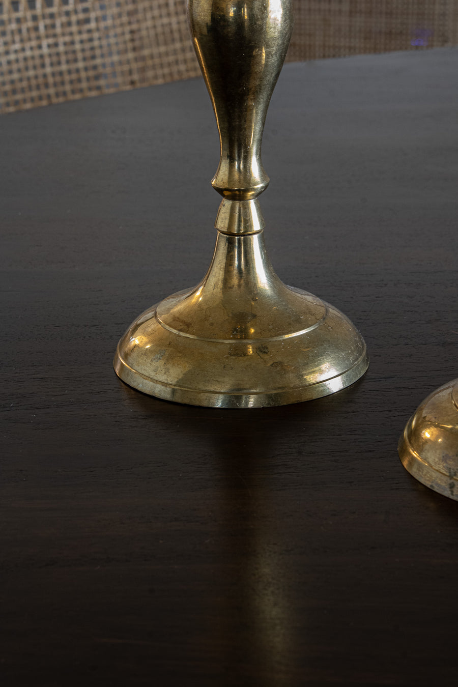 Vintage Brass Candleholder Set