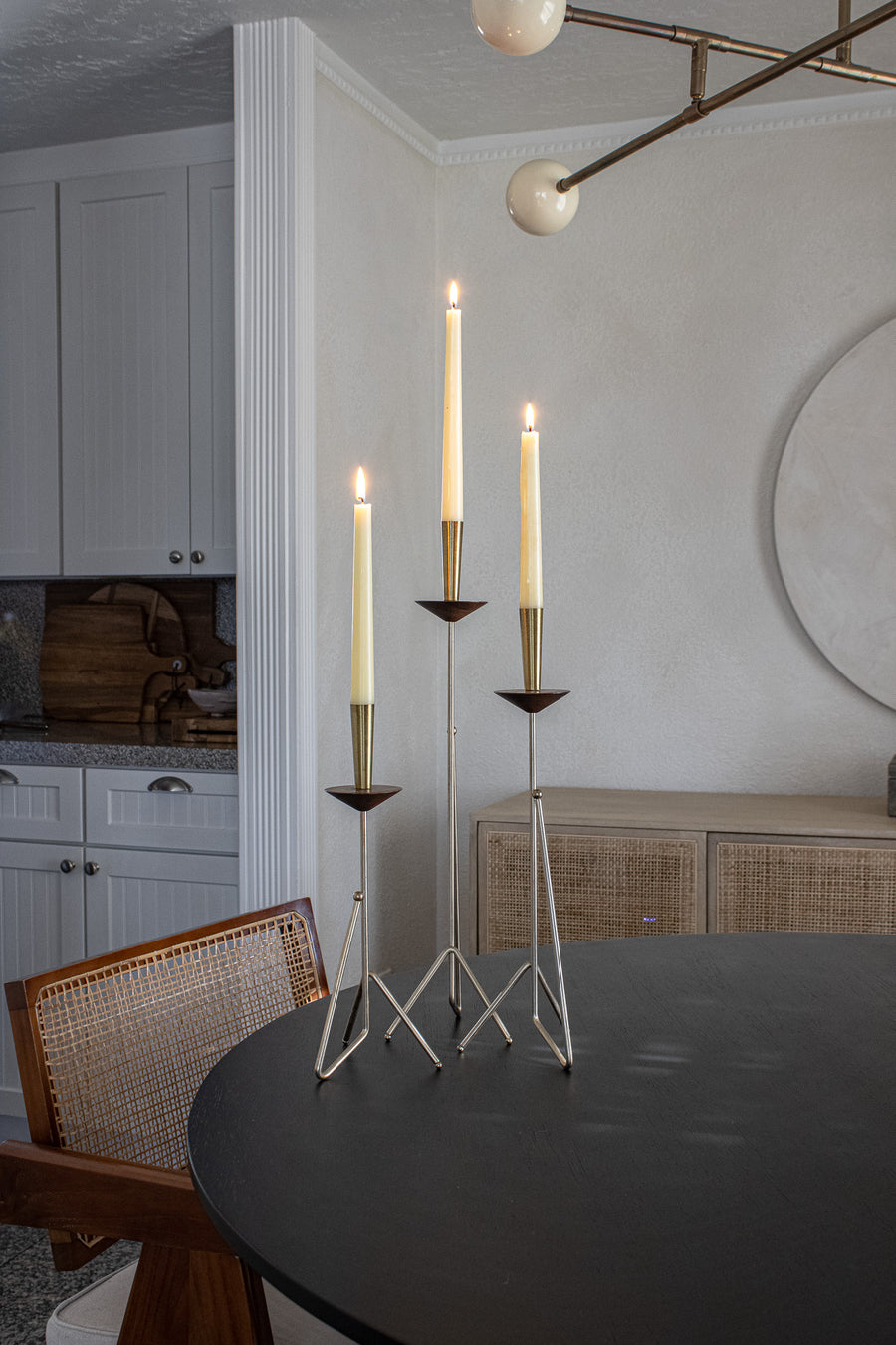 Mid Century Modern Candleholder Set