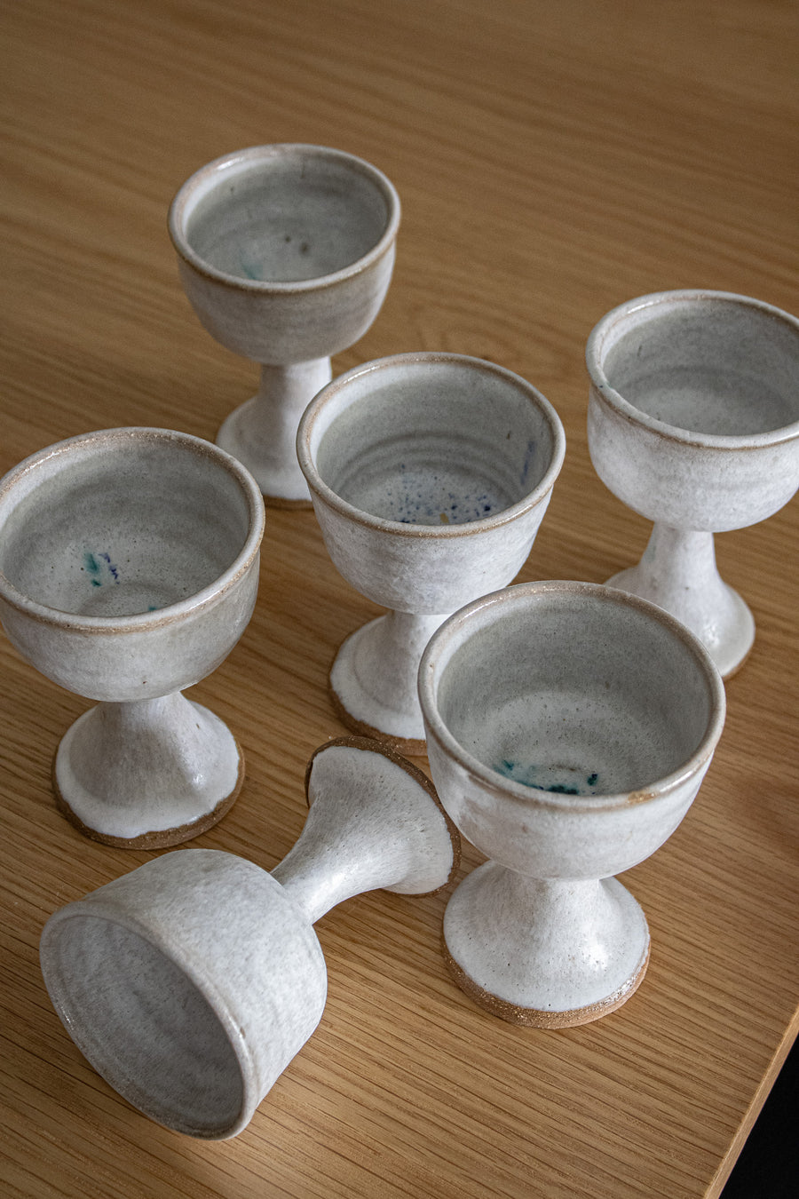 Handmade Ceramic Goblets Set of 6