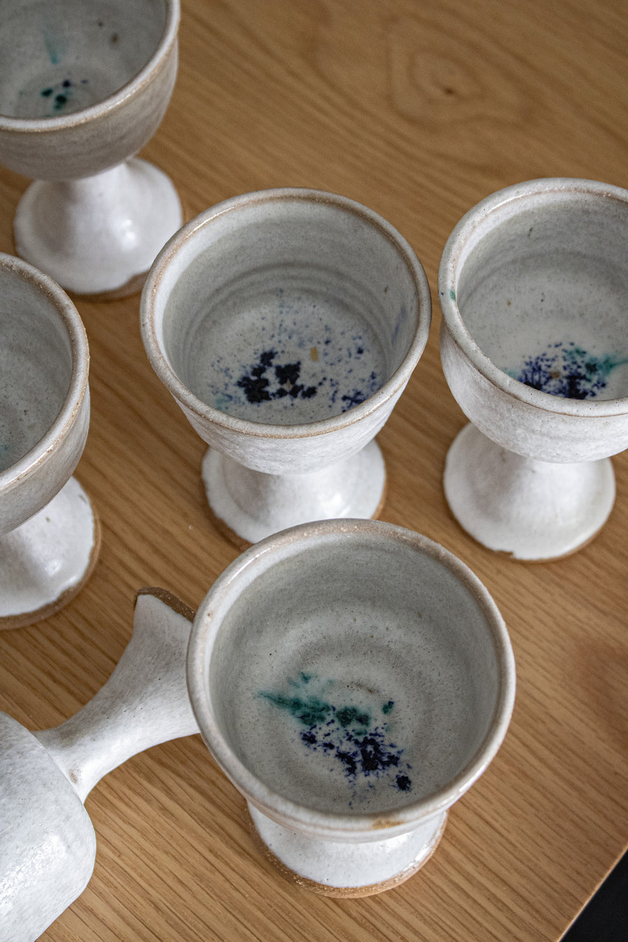 Handmade Ceramic Goblets Set of 6