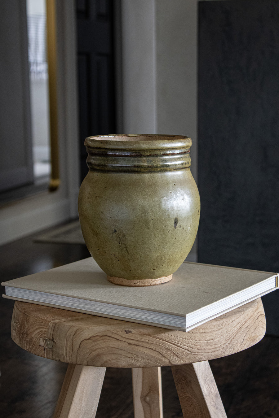 Olive Ceramic Vase