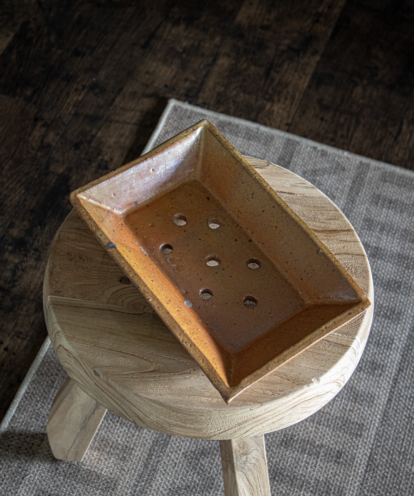 Vintage Bonsai Tray With Holes
