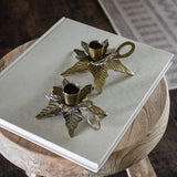 Vintage Brass Candleholder Set