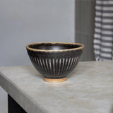 Ikebana Ribbed Bowl with Kenzan