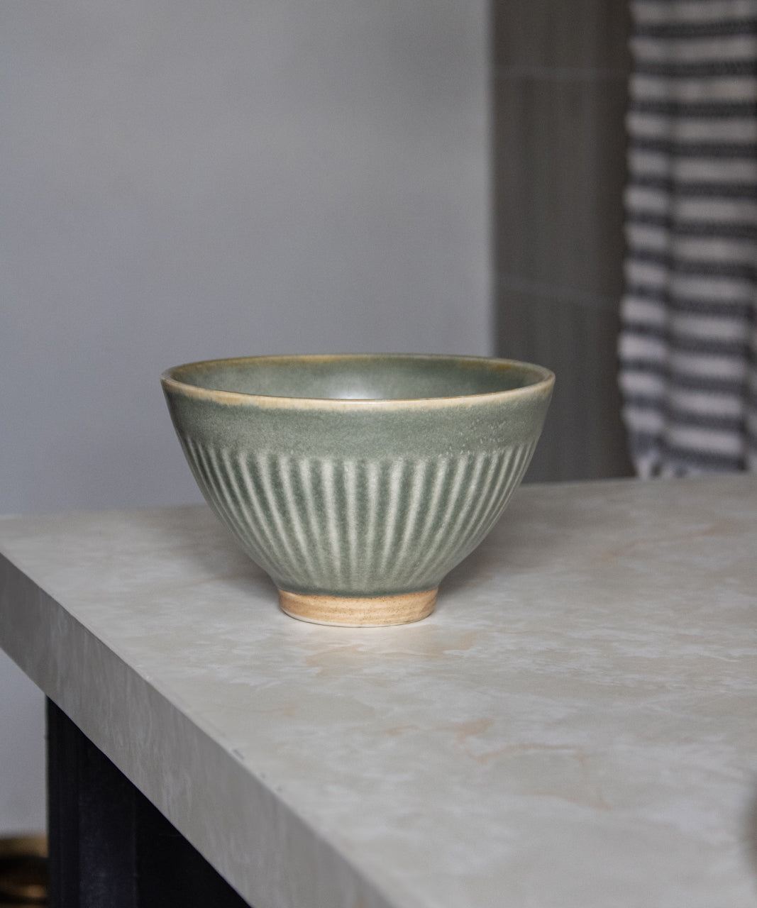 Ikebana Ribbed Bowl with Kenzan
