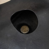 Sculptural Black Ikebana Vessel with Kenzan