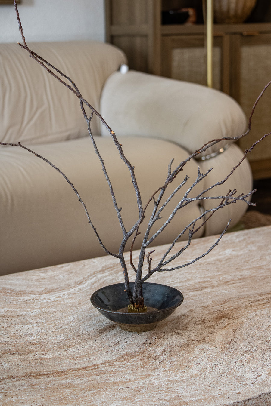 Vintage Ikebana Bowl with Kenzan