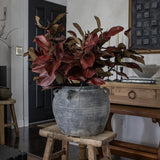 Large Antique Clay Pot with Handles