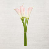 Lifelike Real Touch Artificial Calla Lily Stem - Soft Pink Color