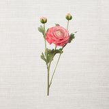 Lifelike Faux Ranunculus Spray - Fuchsia Color