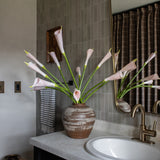 Lifelike Real Touch Artificial Calla Lily Stem - Soft Pink Color