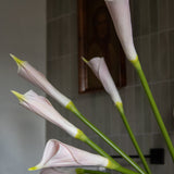 Lifelike Real Touch Artificial Calla Lily Stem - Soft Pink Color