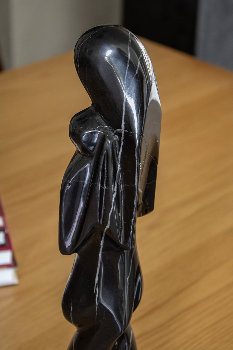 Black Marble Abstract Sculpture