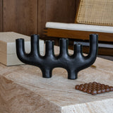 Small Matte Black Taper Candle Holder