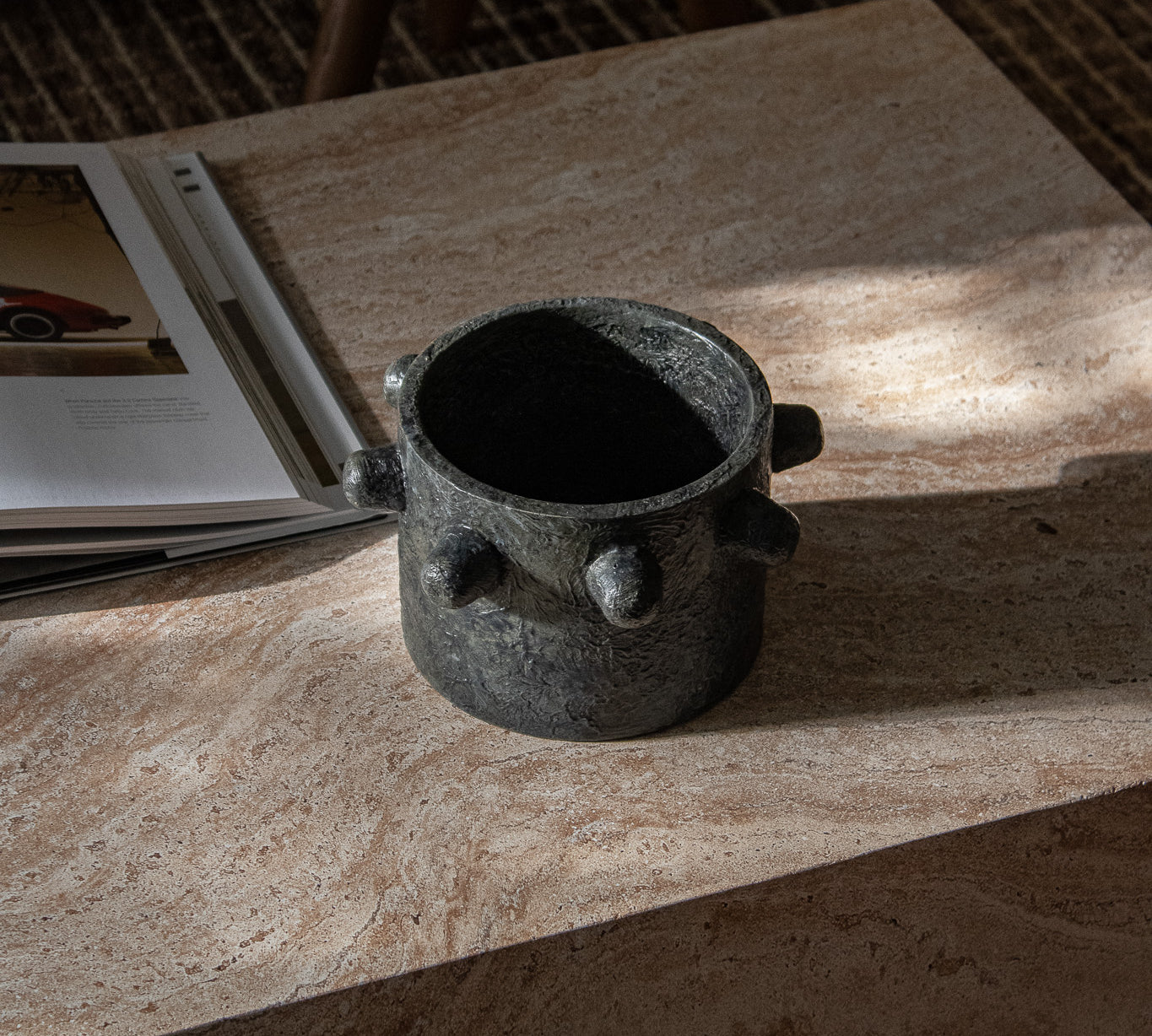 Handcrafted Maya Cement Planter Pot